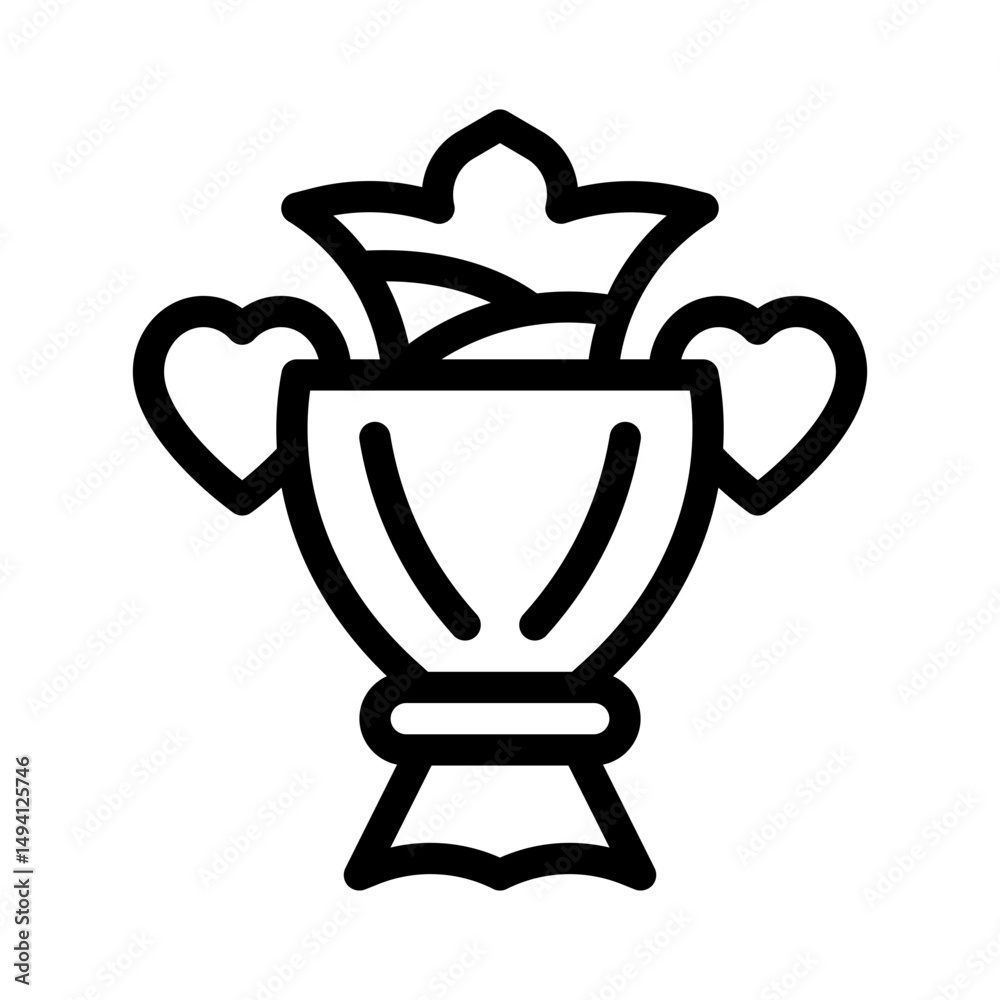 Obraz premium bouquet line icon