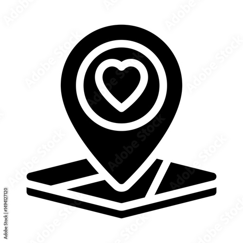 wedding venue glyph icon