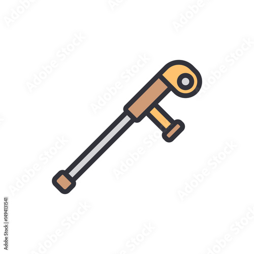 Illustration Of A Side Handle Baton Security And Law Enforcement Gear