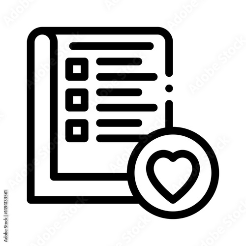 wishlist line icon
