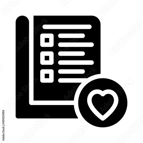 wishlist glyph icon