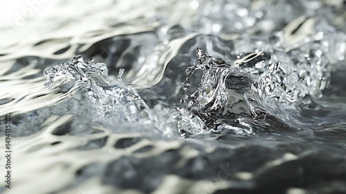 Wallpaper Mural Close-Up of Splashes and Ripples on Water Surface for Nature Themes Torontodigital.ca