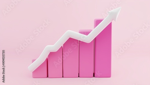 Business growth strategy office environment infographic pink background creative viewpoint visual representation