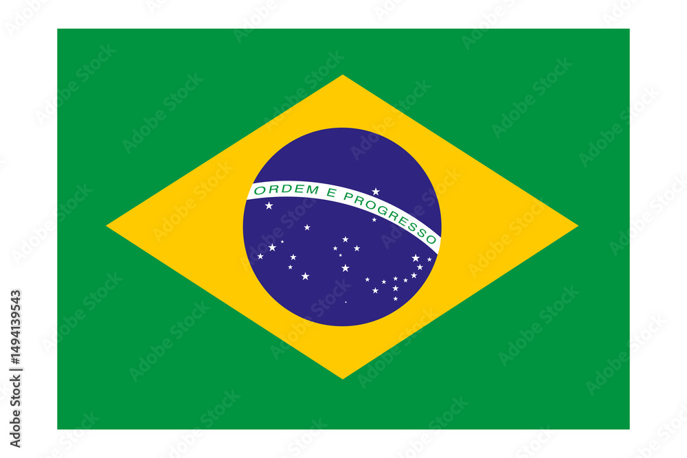 Obraz premium flag of Brazil vector