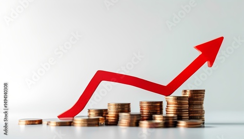 Financial growth trends business landscape infographic professional environment analytical viewpoint economy insights