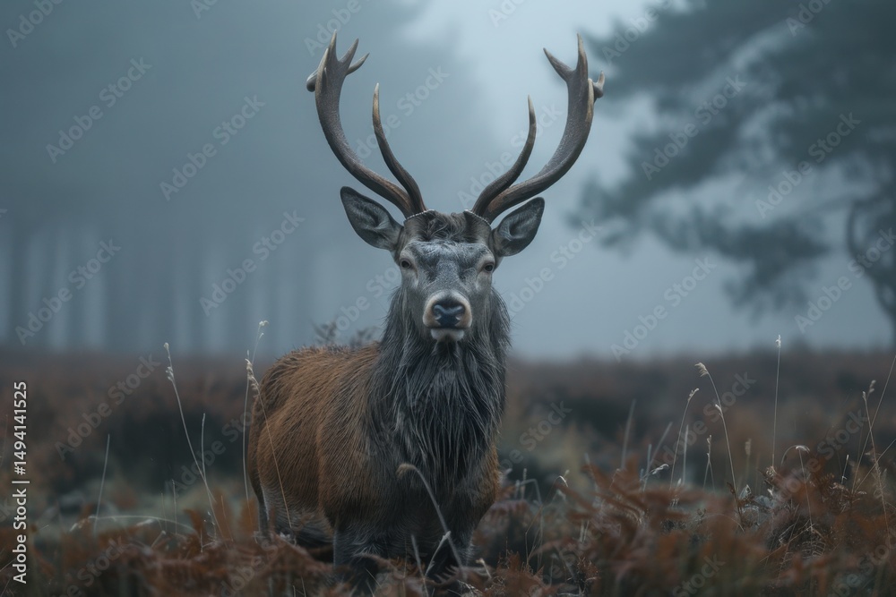 Obraz premium A young Red deer stag.