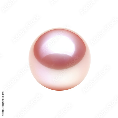 a pink pearl on a white background