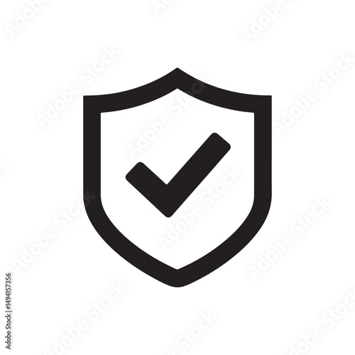 Free Download Shield Check Mark Logo Icon Design Template – Vector Security Symbol on White Background - GFXLoad