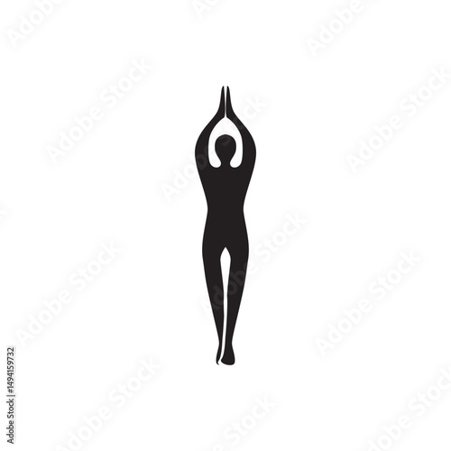 Woman yoga  silhouette character