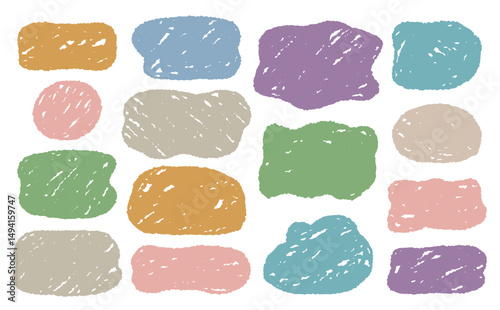 ラフでかわいい手描きタッチの枠