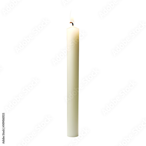 a white candle with a single candle on top