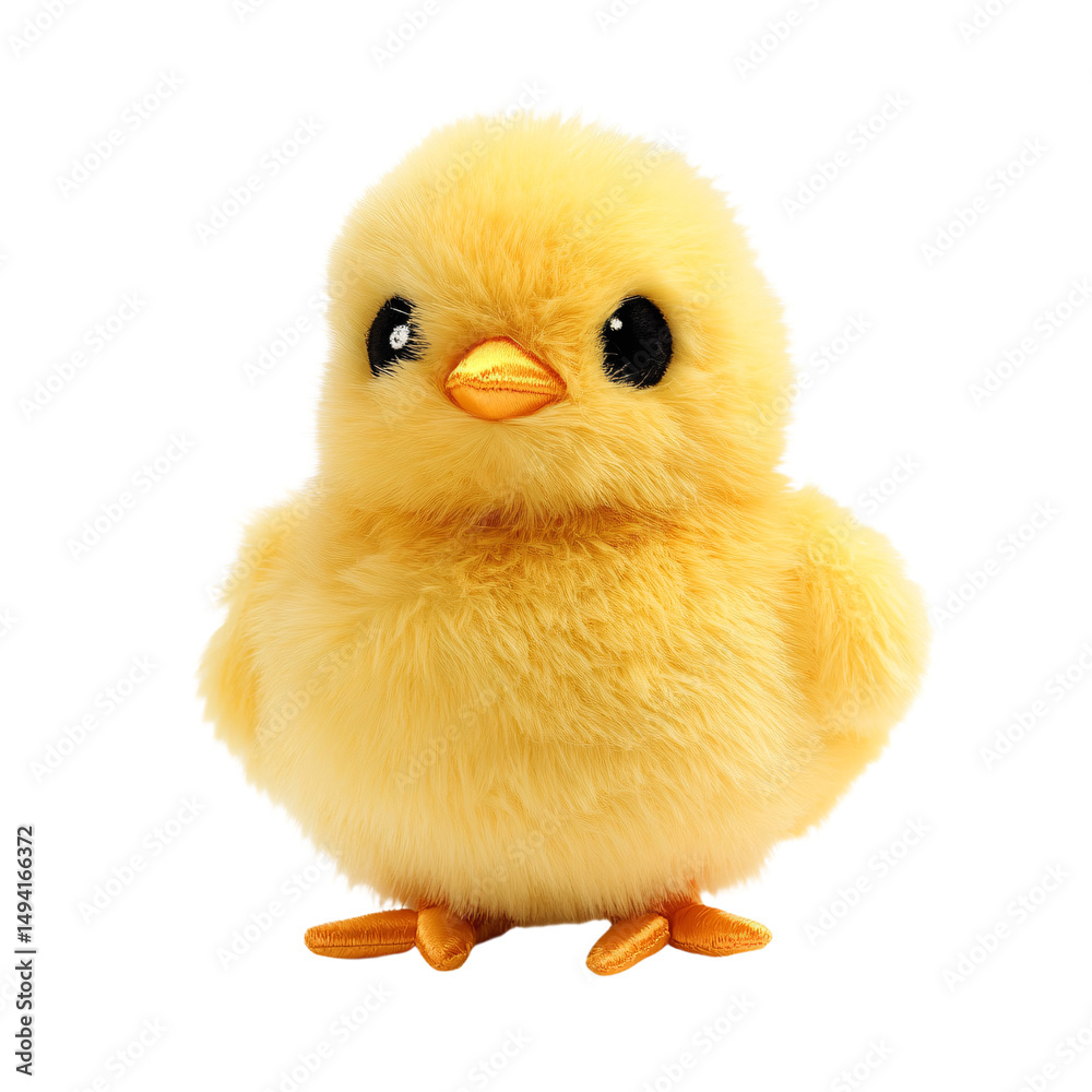 Obraz premium a yellow stuffed animal chicken with big eyes