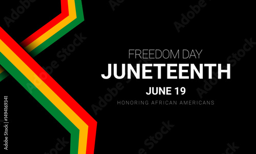 Juneteenth Freedom Day Background Design.