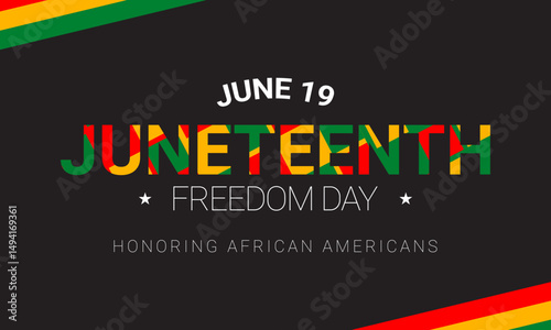 Juneteenth Freedom Day Background Design.