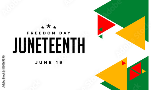 Juneteenth Freedom Day Background Design.