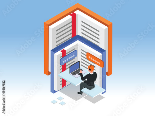 Isometric Audiobook Listening and Digital Reading