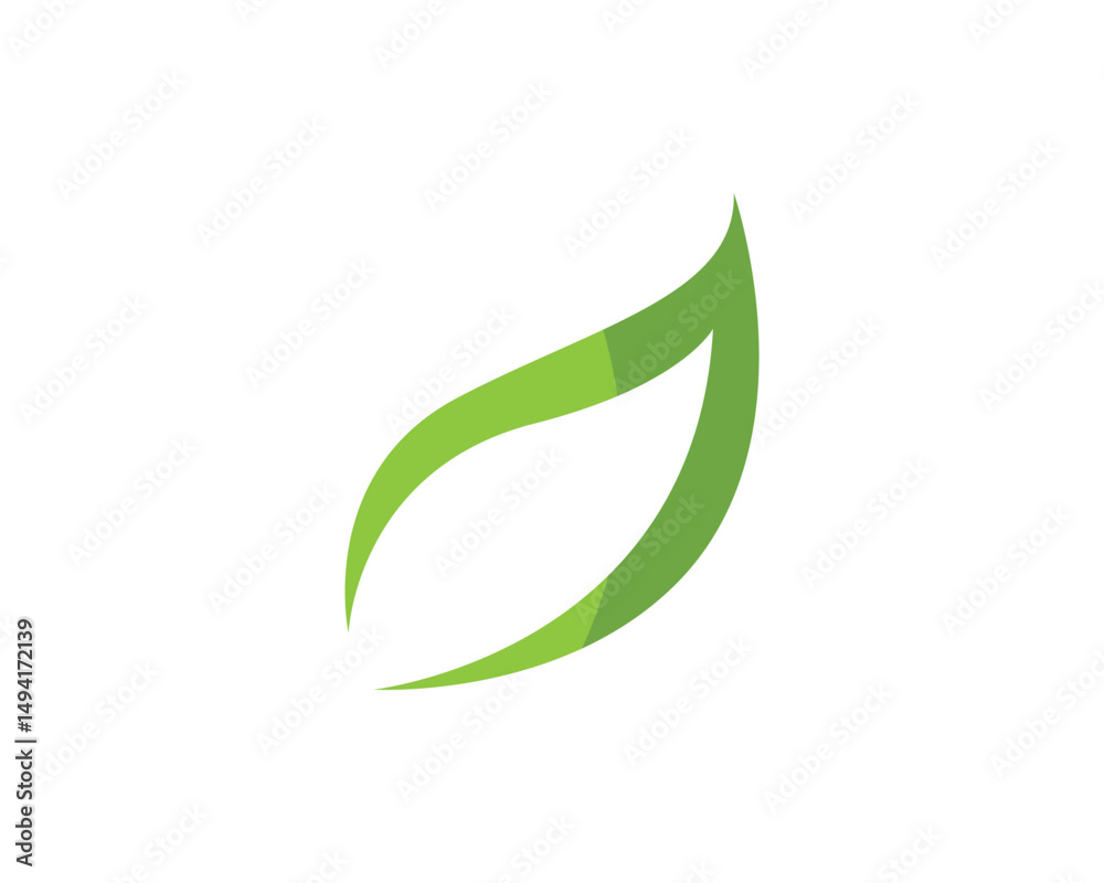 Naklejka premium Logos of green Tree leaf ecology