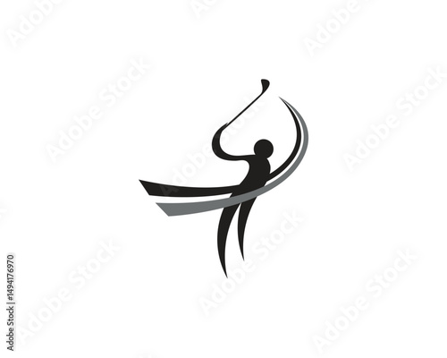 Golf club icons symbols elements and logo vector images