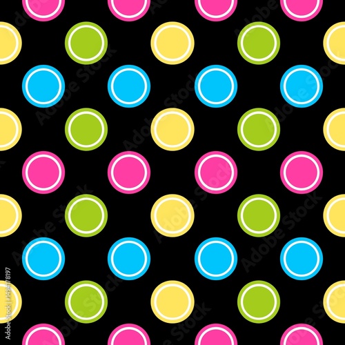 seamless pattern with colorful dots