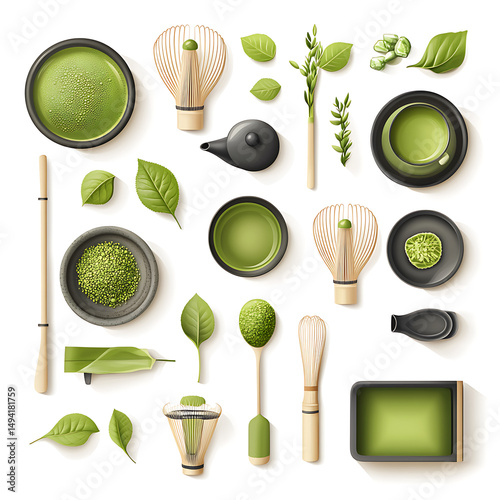 Refreshing Green Tea Leaves and Brewed Drink: Natural, Healthy, and Antioxidant-Rich Beverage