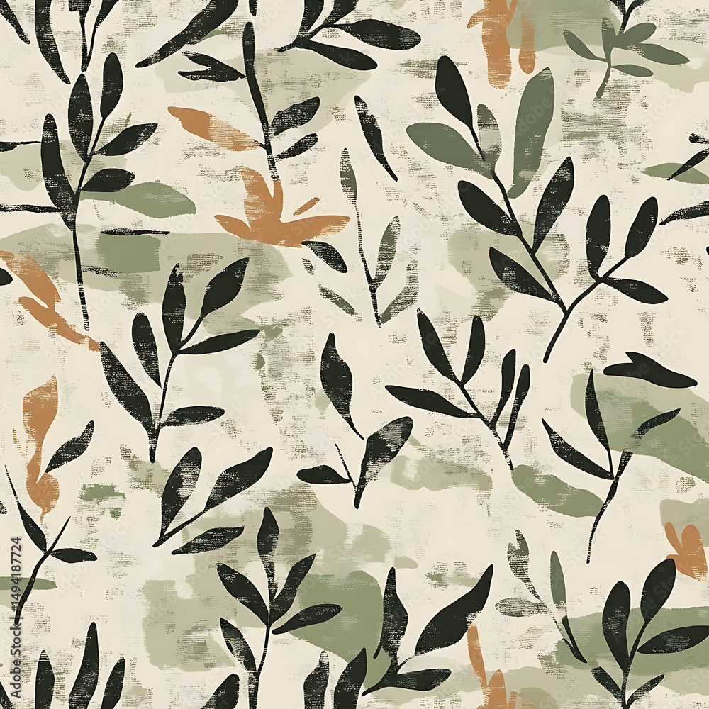 Seamless floral tile patterns combining cultural, modern Seamless floral tile patterns combining cultural, modern