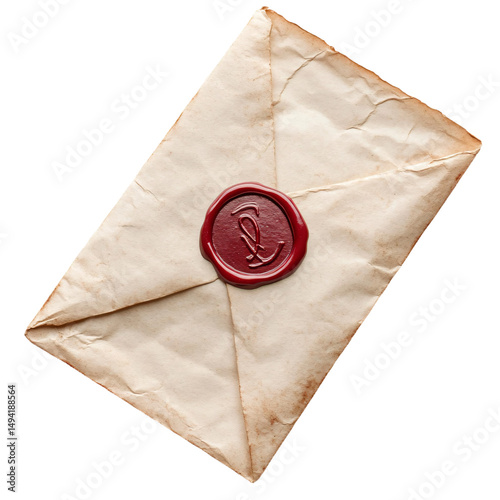 a wax seal stamp on a piece of paper