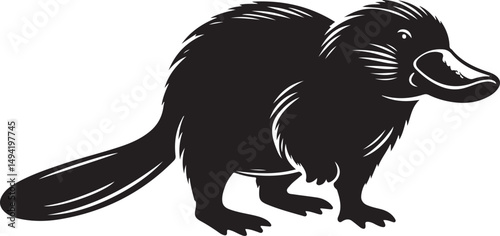Platypus Silhouette Vector Design