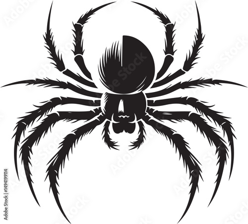 Spider Outline Vector Artwork
