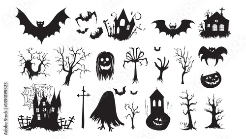Cute Halloween Vector Costume Set
