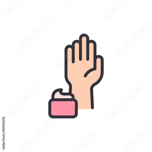 Hand Applying Cream For Skincare And Moisturization With Transparent Style