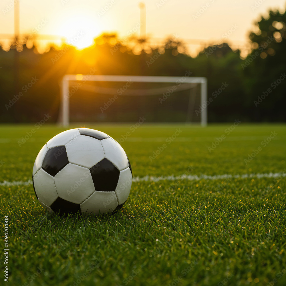 Obraz premium soccer ball on grass