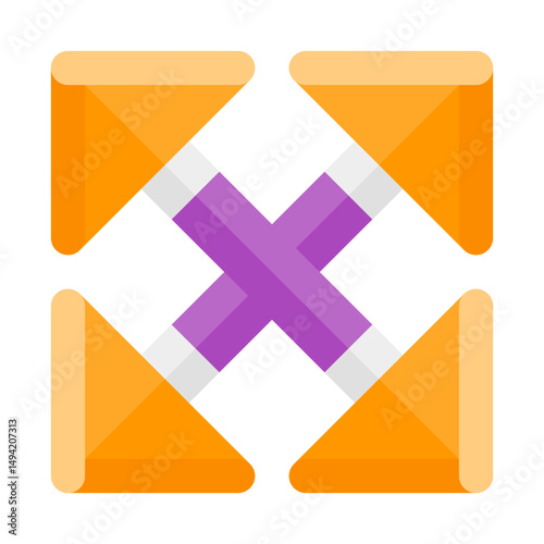 arrows diagonal expand multimedia colored icon