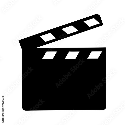 Black and white clapperboard image representing film industry and filmmaking process
