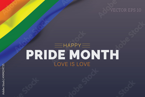 Bold Clean Love Is Love Dark Gray Poster