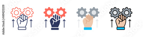Revolution Multi Style Icon Set Vector 