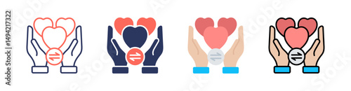 Empathy Multi Style Icon Set Vector 