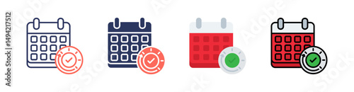 Availability Multi Style Icon Set Vector 