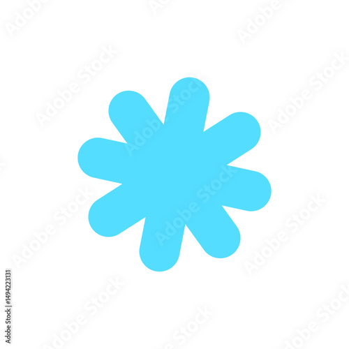 Flower clip art design on plain white transparent isolated background for card, shirt, hoodie, sweatshirt, apparel, card, tag, mug, icon, poster or badge