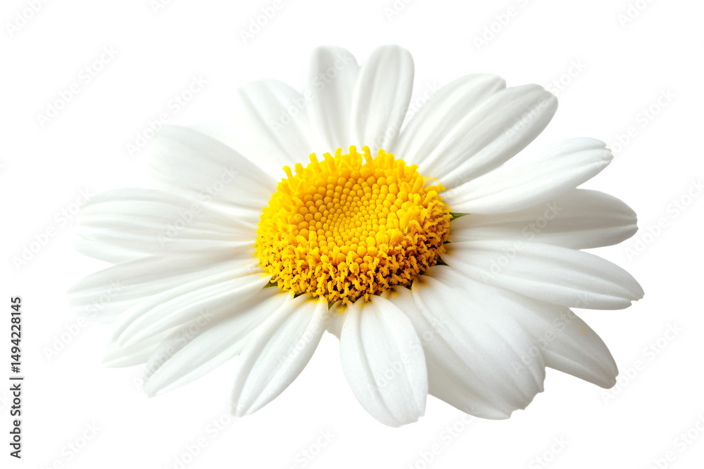 Obraz premium a white flower with a yellow center on a white background