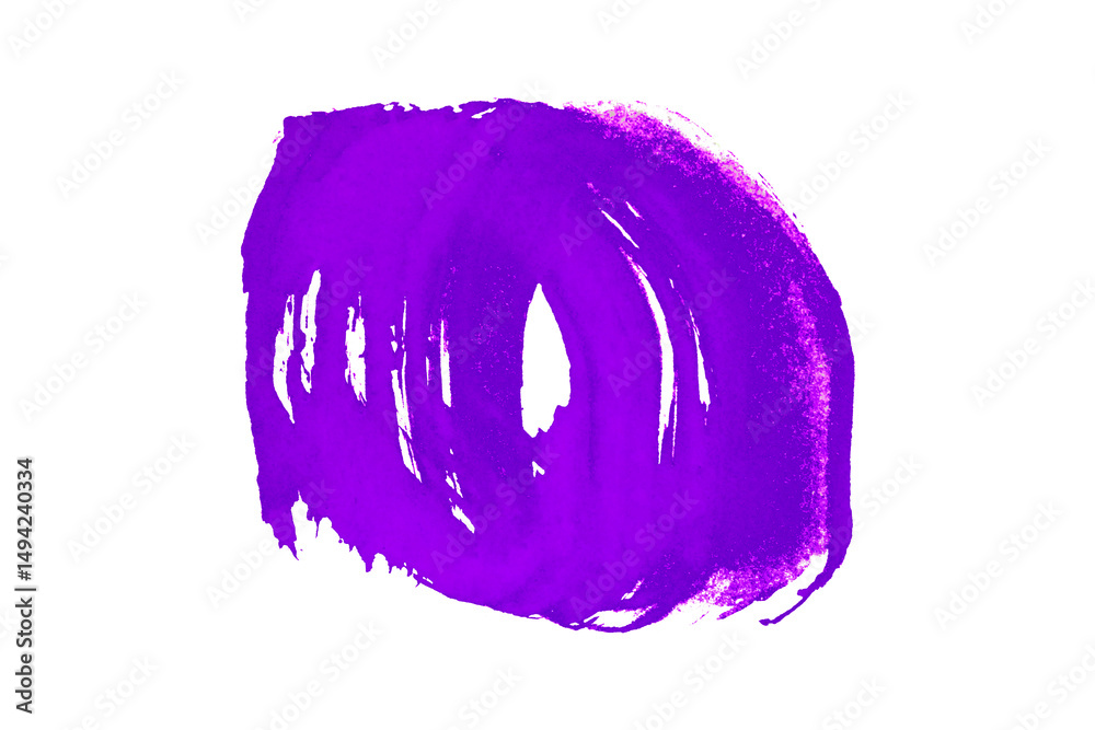 Fototapeta premium Purple watercolor background. Artistic hand paint. Isolated on transparent background.