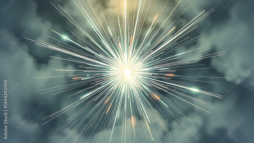 Obraz premium Stark Light Explosion in a Muted Sky