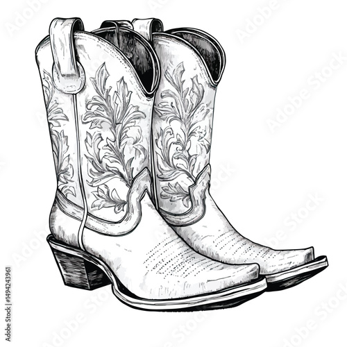 cowgirl boots clip art