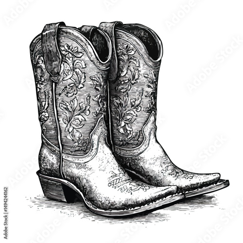 cowgirl boots clip art
