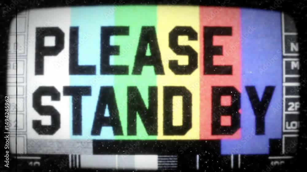 Vintage television please stand by display