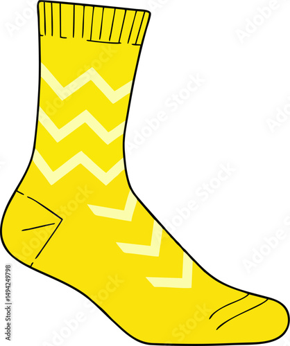 Yellow socks with stars and moon pattern, dreamy nightwear theme