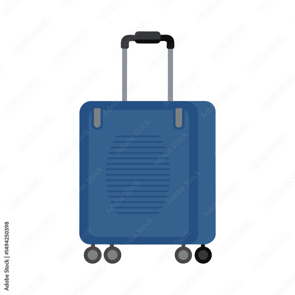 doodle cartoon vector illustration of a stylish wheeled suitcase doodle cartoon vector illustration of a stylish wheeled suitcase