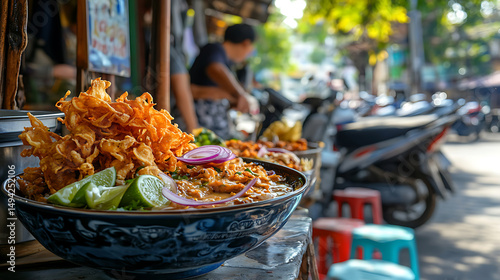 Delicious Burmese Mohinga Noodle Soup Street Food