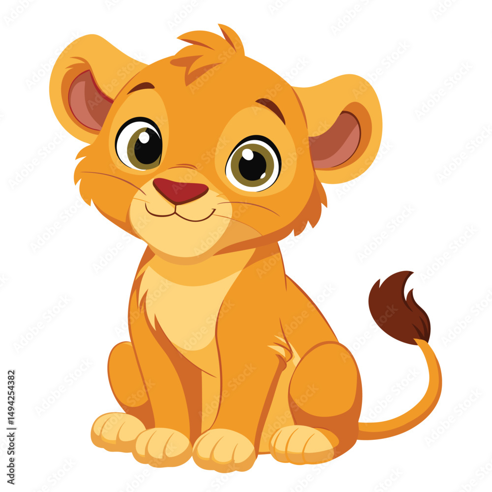 Obraz premium A majestic lion with a thick, dark mane rests with its front paws crossed a white background