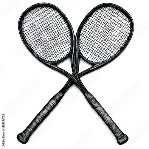 cross rackets clip
