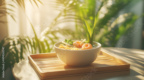 food, soup, meal, dish, bowl, vegetable, dinner, meat, healthy, plate, chicken, white, cuisine, lunch, fish, delicious, rice, green, thai, parsley, gourmet, noodle, carrot, pepper, hot